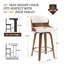 Tabouret de comptoir pivotant 26 po Bresha-321253235-321253237