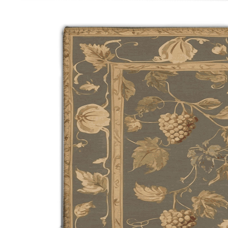 French Brown Indoor and Outdoor Area Rug, Rectangle 2' x 3'