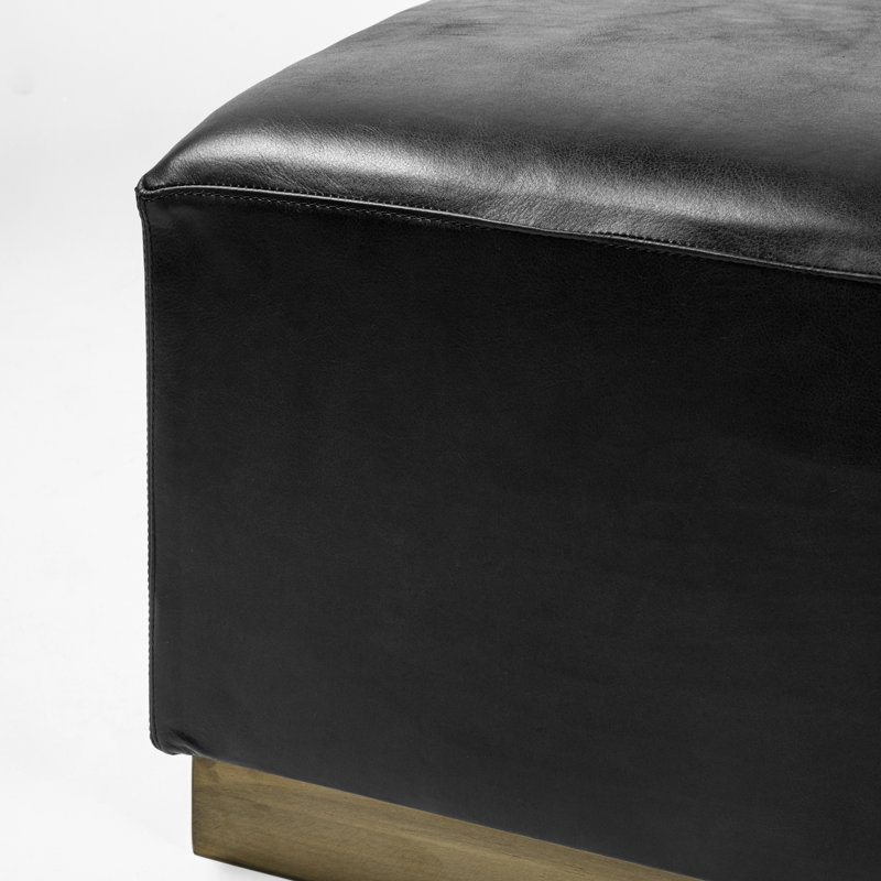 Upholstered Ottoman, Black