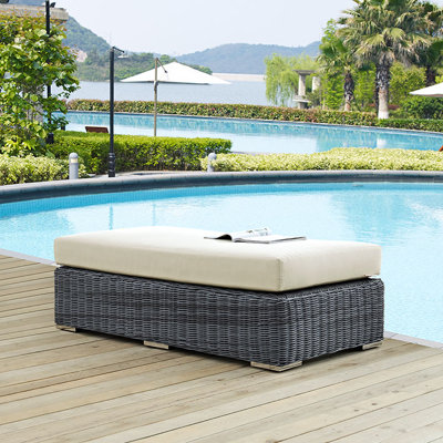 Repose-pieds d'extérieur rectangulaire Sunbrella Modway Summon
