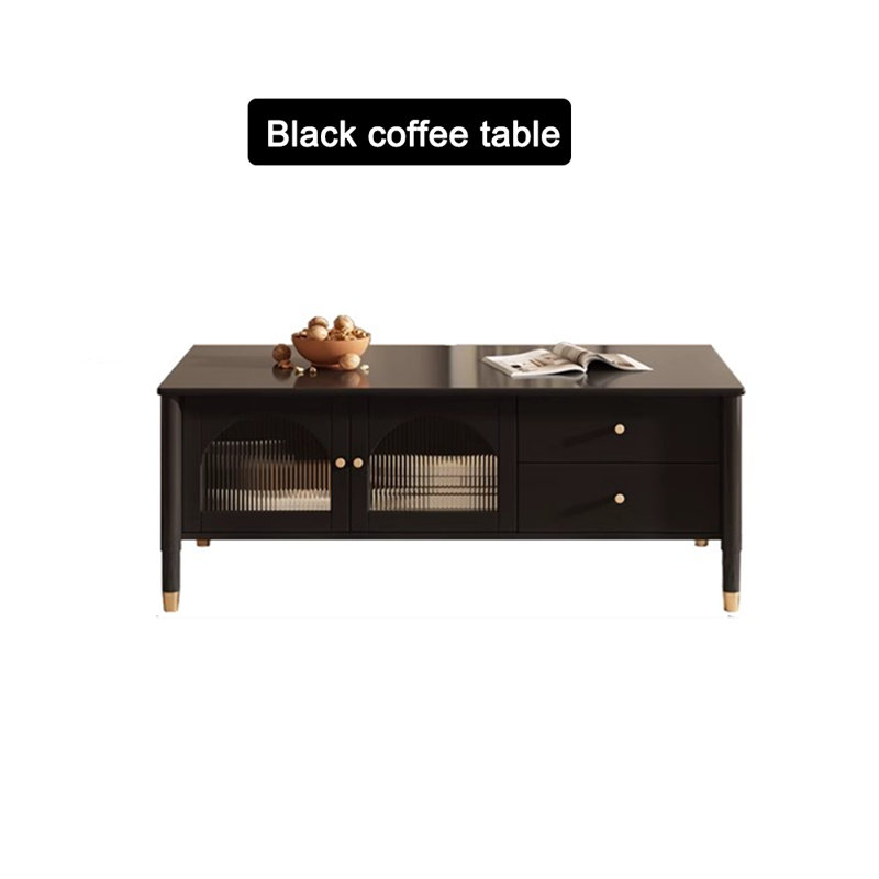 Hardwood coffee table with smooth texture