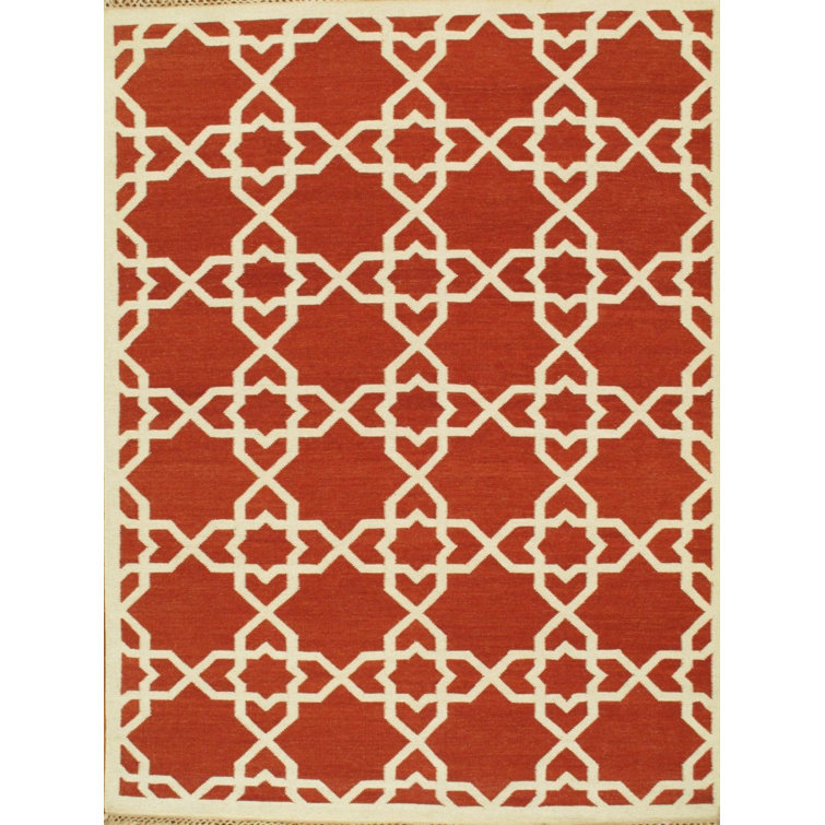 Sahara Flatweave Wool Geometric Indoor Rug