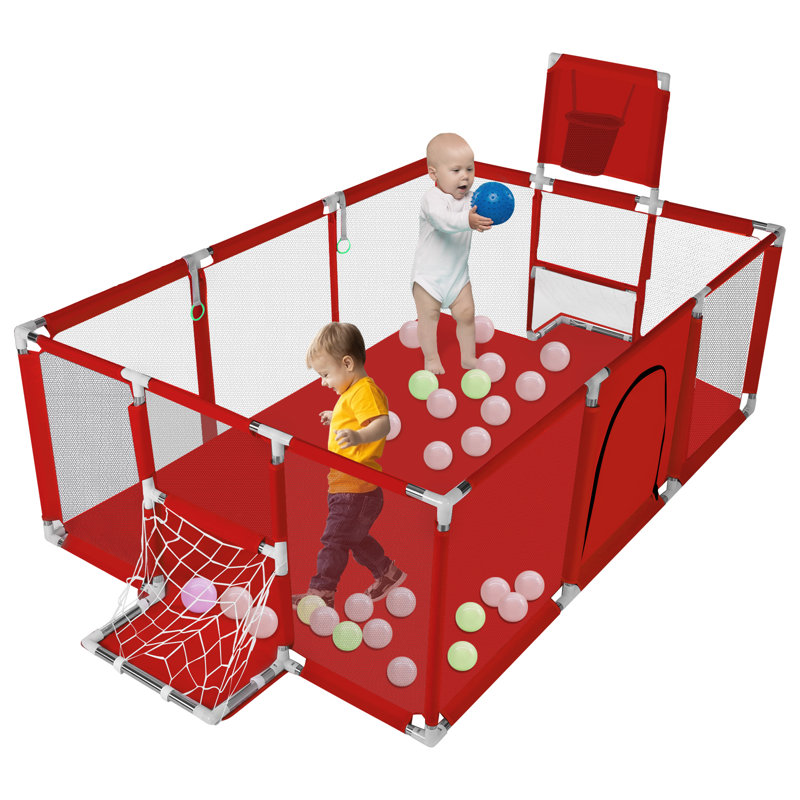 Grande barrière de sécurité pour bébé, Rouge