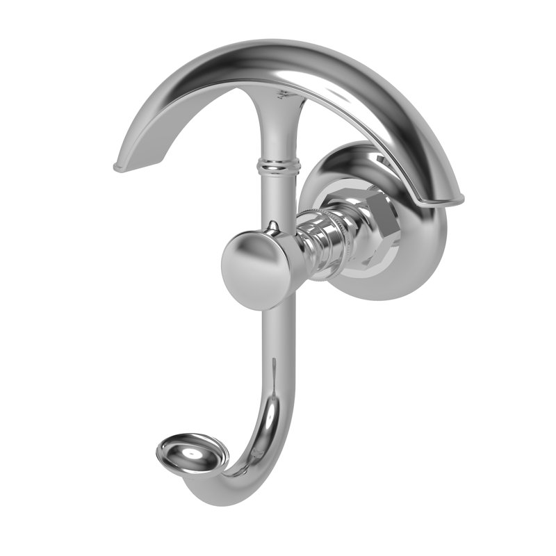 Eavon Double Robe Hook, Polished Chrome