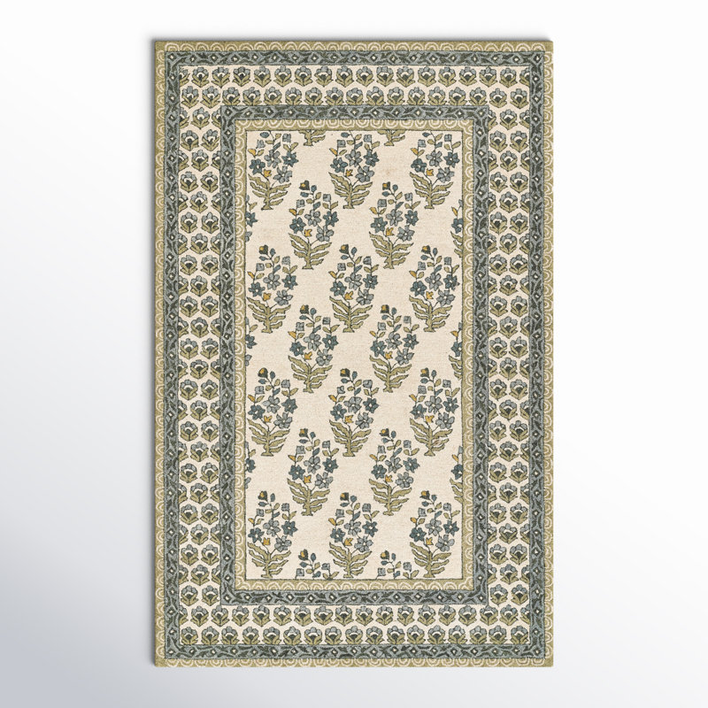Cotswold Wool Floral Area Rug, Rectangle 2' x 3'