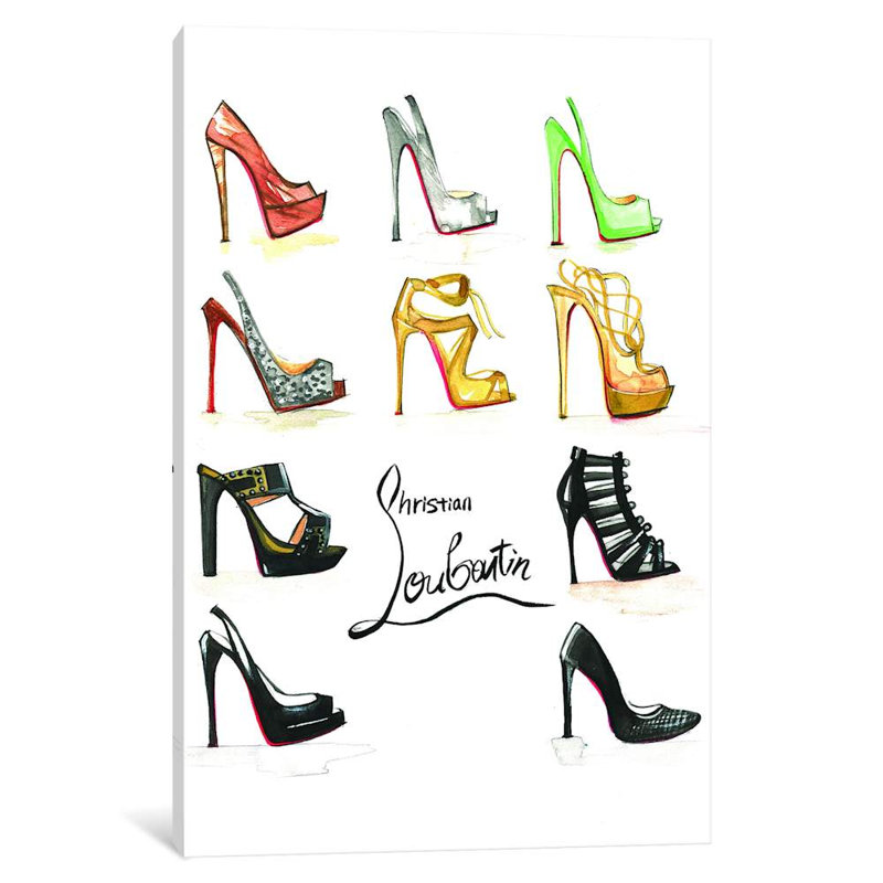 Christian Louboutin Collection by Rongrong DeVoe - Wrapped Canvas Print, 66.04 cm H x 45.72 cm W x 1.91 cm D