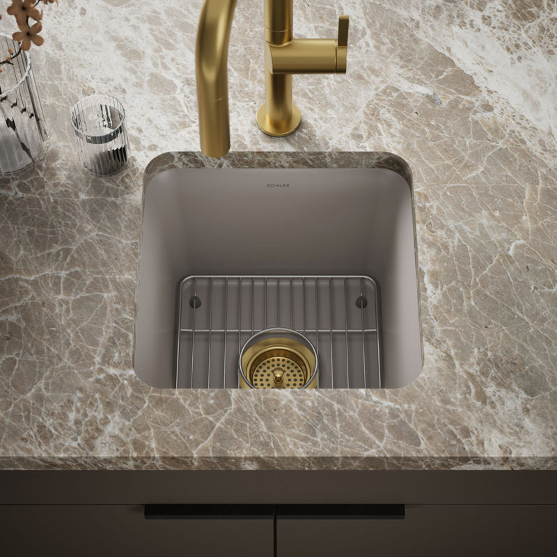 Cairn® 15 L x 15 W Neoroc® Undermount Bar Sink, Matte Beige