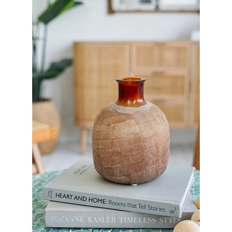Vase en verre D7,5X8 "