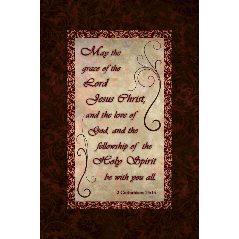 «Grace of the Lord», art textuel sur toile tendue, H 18 po x l 12 po