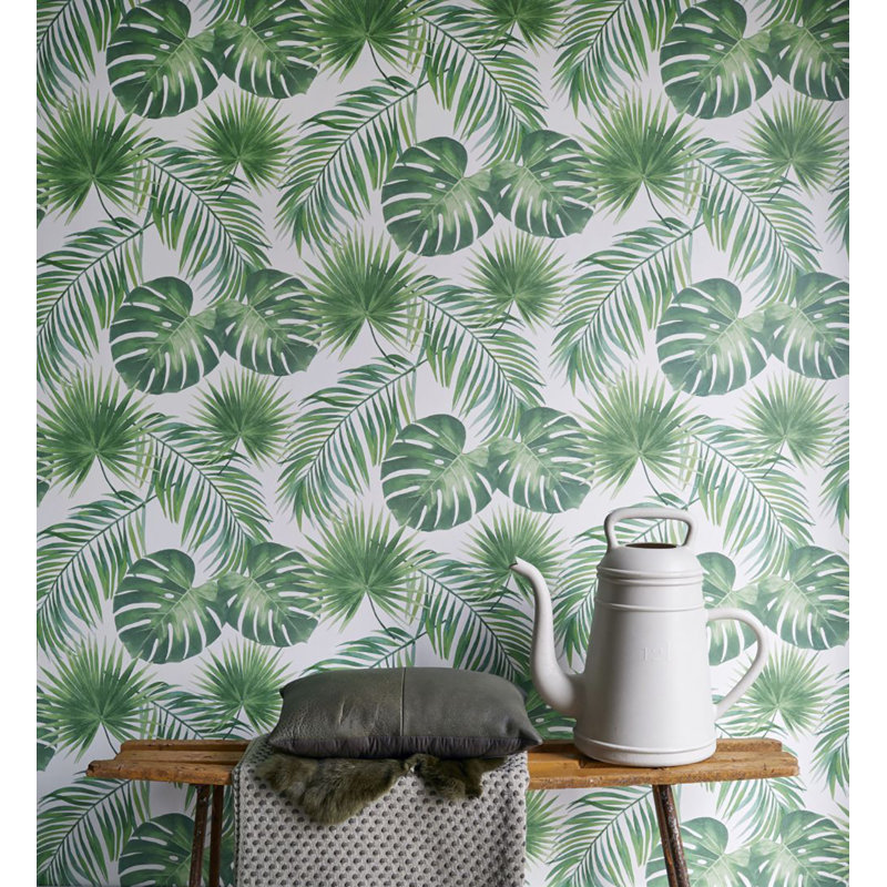 Rouleau de papier peint l 33 pi x p 20,5 po leaves Vickie