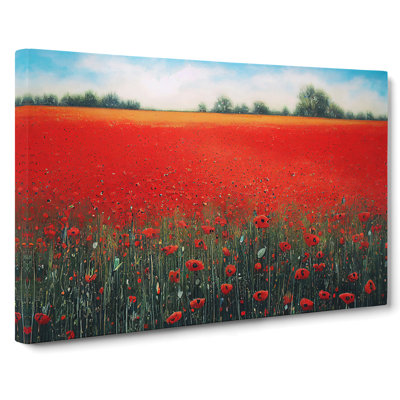 Enthralling Poppies Flowers - Wrapped Canvas Painting