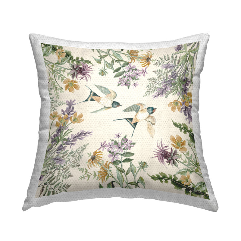 Floral Outdoor Throw Pillow