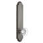 Grandeur Arc Tall Plate Passage with Bordeaux Crystal Door Knob-1956868493-1956868500