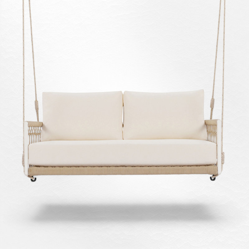 Balancelle Nykiah pour 2 personnes, Gris / blanc, Beige