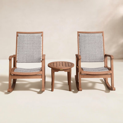 Arnot 2-Person Eucalyptus Patio Seating Group