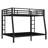 Metal Full XL Over Queen Bunk Bed with Ladders for Teens & Adults, Heavy Duty, Noise-Free, Space-Saving Design