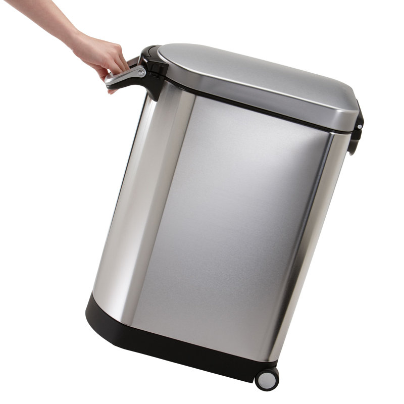 Simplehuman Pet Food Storage Bin, Stainless Steel, 32 lb