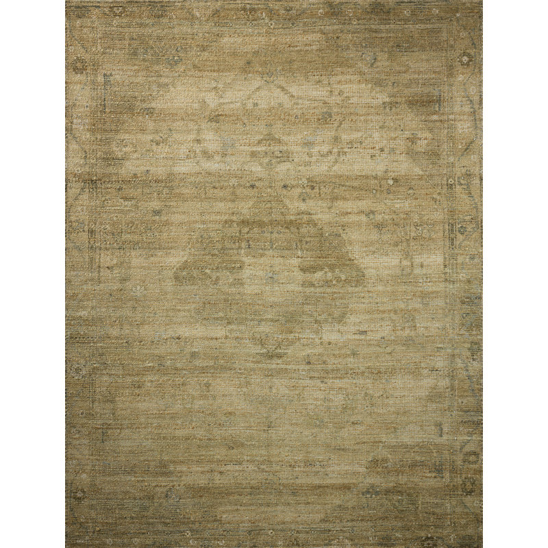 Tapis avoine / pierre Magnolia Home par Joanna Gaines x Loloi Oakley, Échantillon 18 po x 18 po