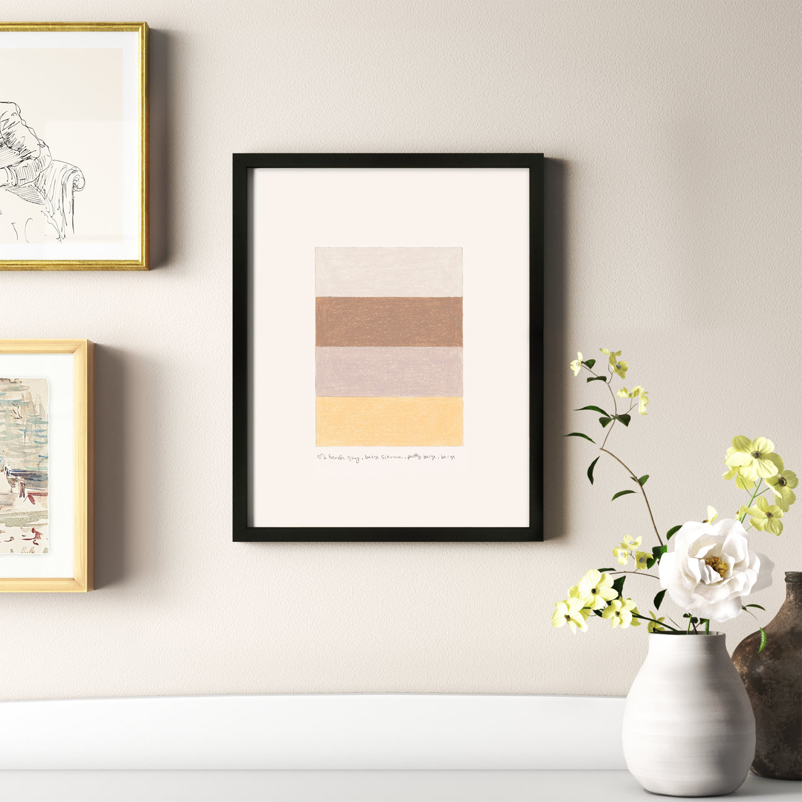 Stacks by Beth James, Black Framed, 25" H x 20" W x 1.25" D