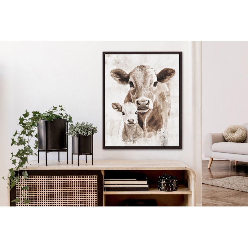 «Cow and Calf Serenity», art mural sur toile