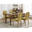 Chaise de salle à manger de style français à 2 pièces en lin olive avec dossier et structure en bois d'hévéa massif, rembourrage en mousse, hauteur de 37,4 po-1038925035