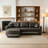 2-in-1 Pull-Out Sleeper Sofa, Leather, Storage, USB & Cup Holders-1513559387-1513559384