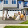 Aluminum Patio Gazebo Lean to Wall Mounted Pergola with Sloping Galvanized Steel Roof