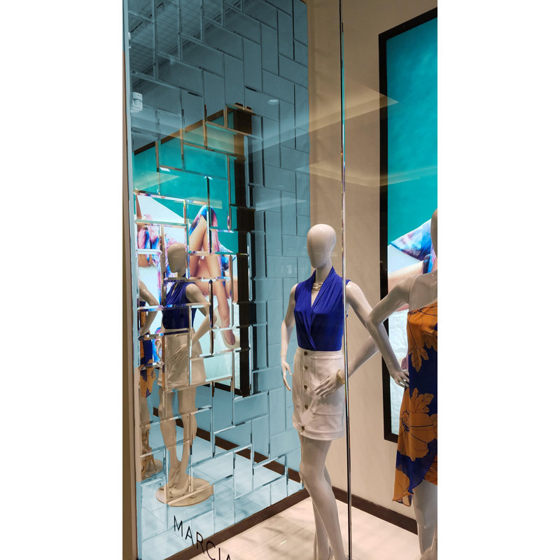 Reflections 8 in. x 16 in. Diamond Grade Glass Mirror Beveled Large Format Subway Decorative Kitchen & Bathroom Wall Tile