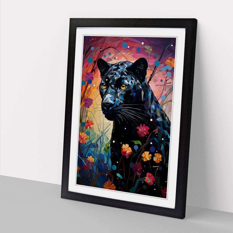 Panther Orphism - Framed Print, Black Framed, 46cm H x 34cm W x 2" D