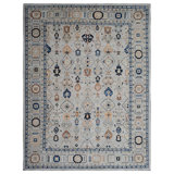 New Turkmen Afghan One-of-a-Kind Rectangle 9' X 12'2" Area Rug
