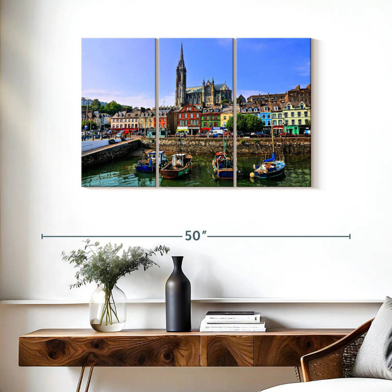 Sebbie Cobh Harbor Boats, 24" H x 38" W