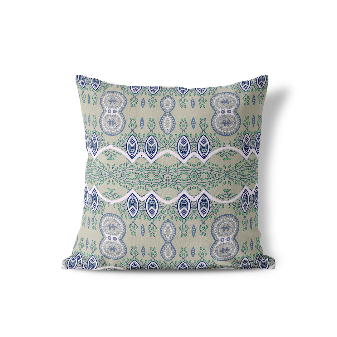 Paisley Oasis Indoor / Outdoor Floral Square Cushion mit Füllung