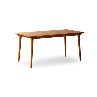 Brown Rectangular Solid Wood Dining Table