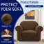 One Piece Soft Stretchy Spandex Box Cushion Armchair Slipcover-155574425