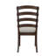 Chaises d'appoint grises et brunes rustiques à 2 cadres, coussin en mousse haute densité pour salle à manger avec siège rembourré, zones en bois massif