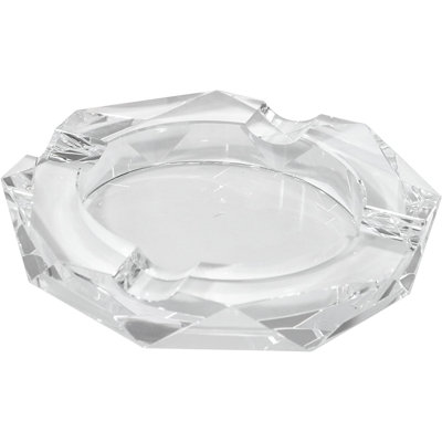 CR-93 Four Cigar Crystal Ashtray, Circle Shaped