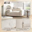 Fauteuil simple en chenille à haute densité en mousse avec port double, structure en corde, style pour la vie en appartement, dossier, confort