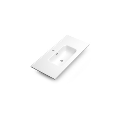 DAX 17.5'' Glossy White Bathroom Sink