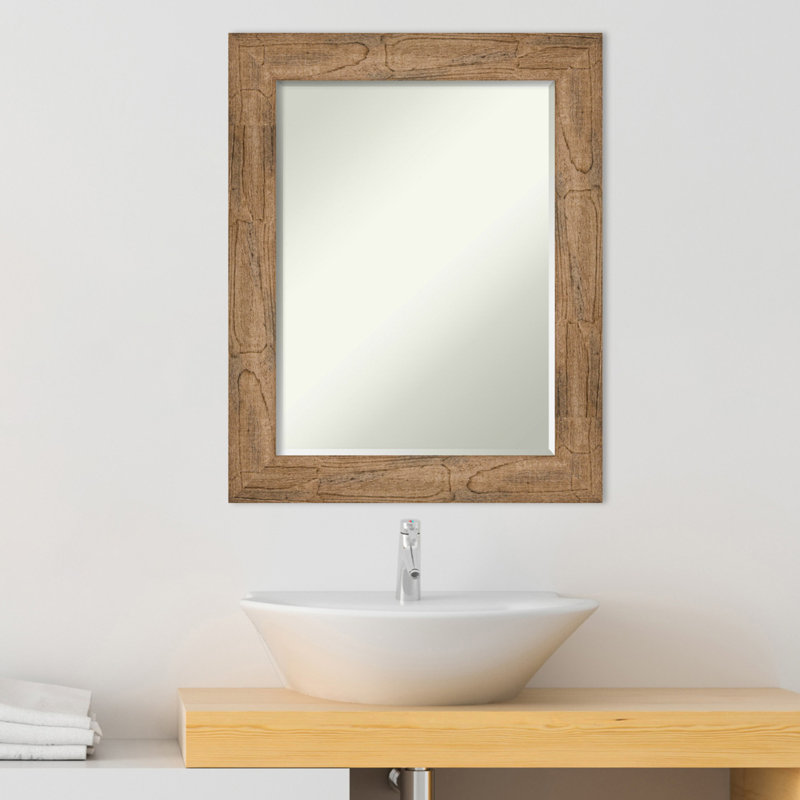 Hedgesville Wood Flat Wall Mirror, 29.5'' x 23.5''