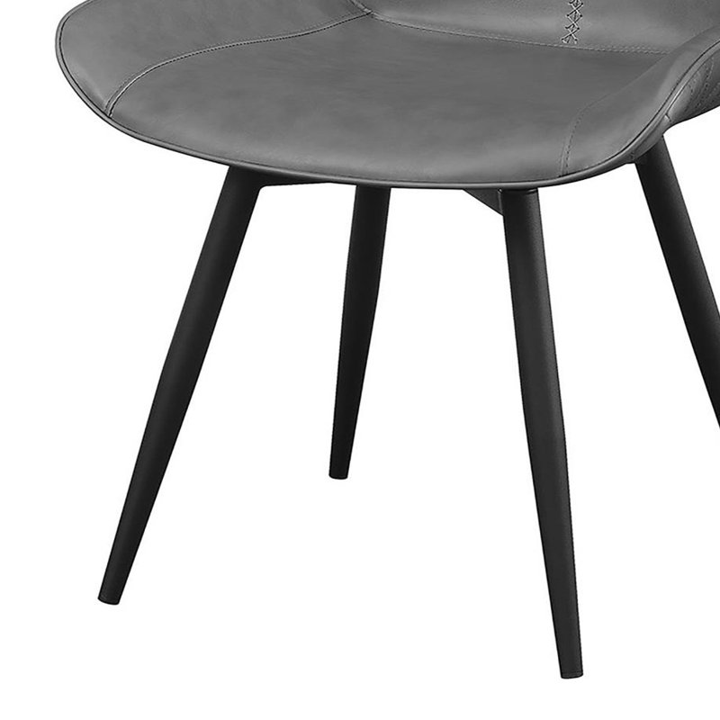 Larren 19'' H Tufted Faux Leather Upholstered Side Chair