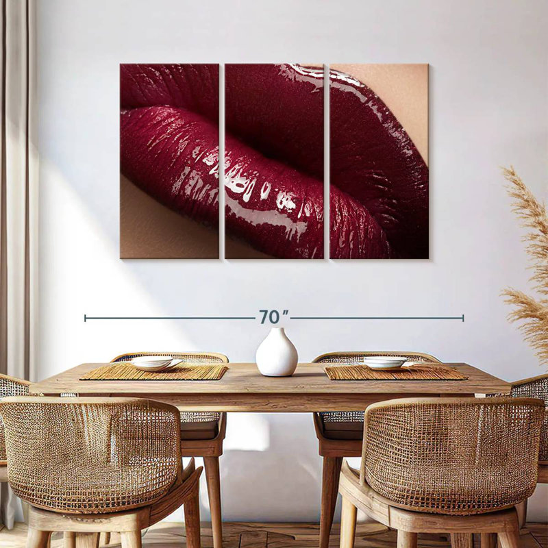 Shuttleworth Glossy Red Lips, 36" H x 57" W