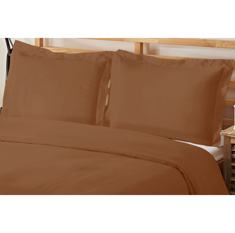 Ensemble de housse de couette pour grand lit 3 pièces , Bronze, Housse de couette simple + 1 taie décorative stan
