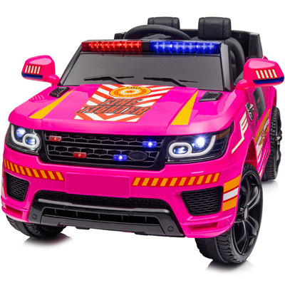 Electric Police Car for Kids, 24 Volt Kids Ride on Toys w/ 400W Motors, Megaphone, Remote, Bluetooth