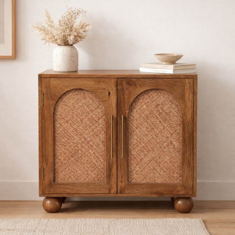 Arched Rattan Two-door Sideboard