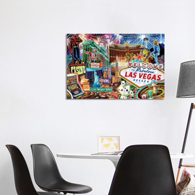 Las Vegas Pop Art- Gallery-Wrapped Canvas Giclée