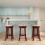 Tabouret de bar 30 po, siège en tissu, pour bureau à domicile-61779644