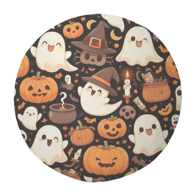 Tapis tressé Spooky Pumpkins