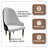 Simoneau Upholstered Leather Dining Chair With Rubberwood Frame And Legs With Gold Accents Simoneau Collection-106378370