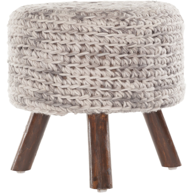 Tabouret d'appoint Ullery, Beige, Laine