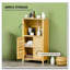Armoire de rangement robuste en bambou avec patins antidérapants